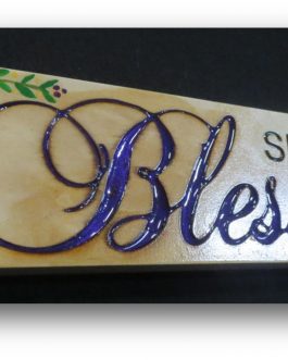 Simply Blessed Wood Block Sign